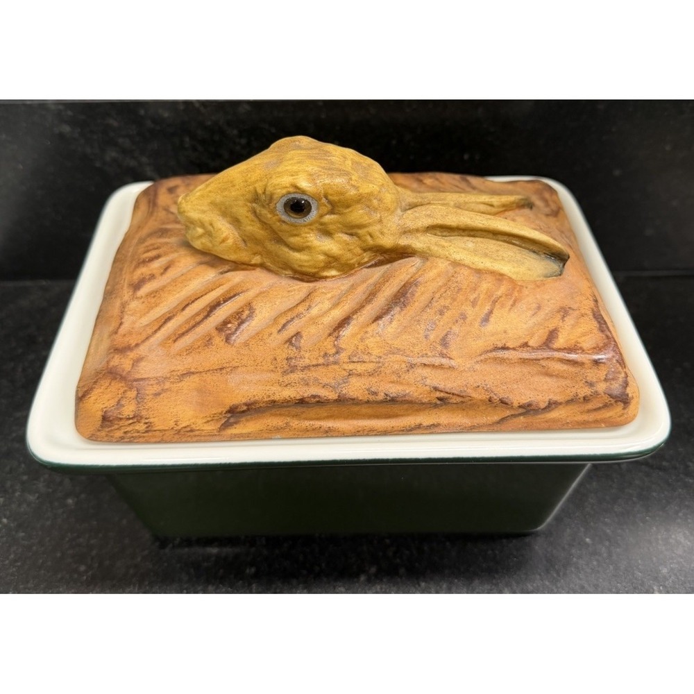 Vtg Pillivuyt French Rabbit Head Pate Tureen - Trompe L'oeil Casserole Dish T841